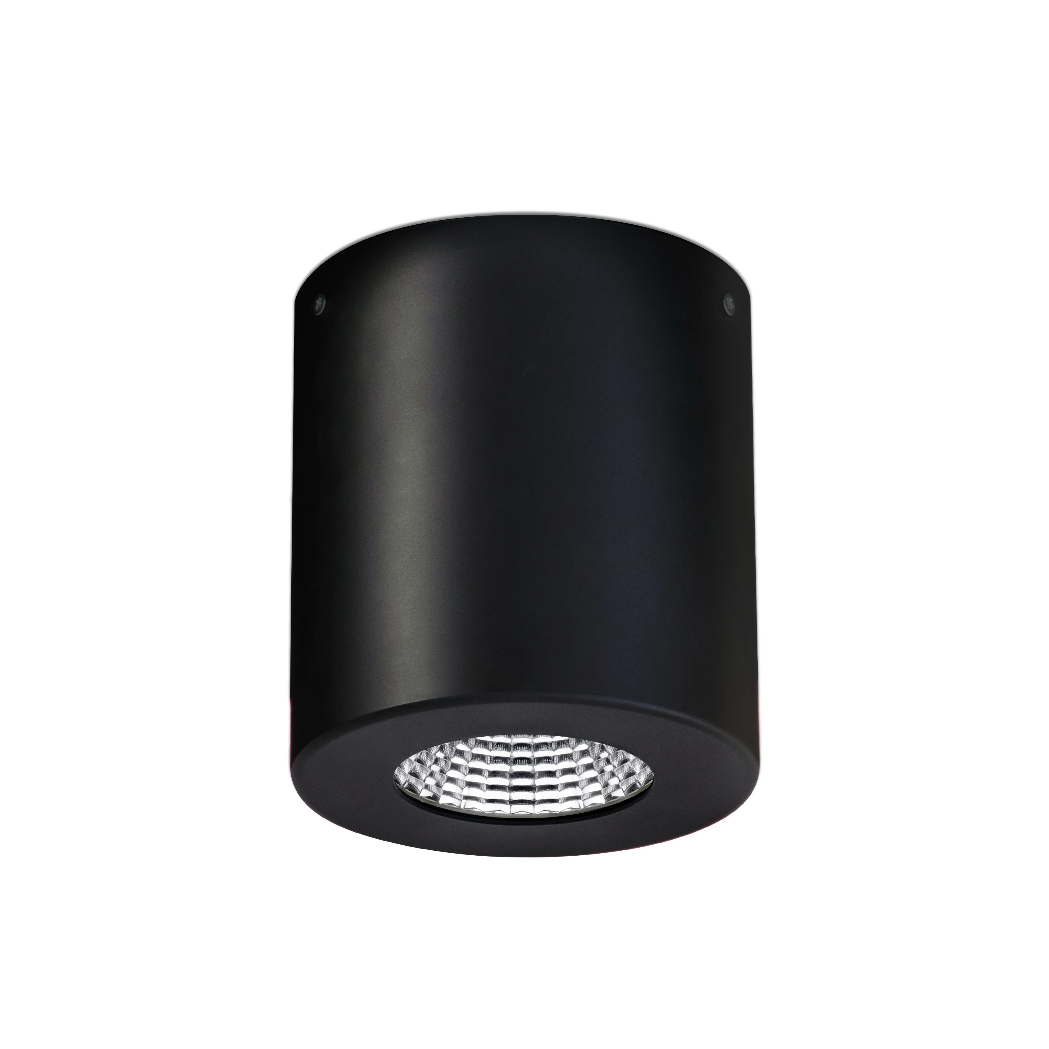 Black Lumen 150 mm surface-mounted LED downlight on a white background