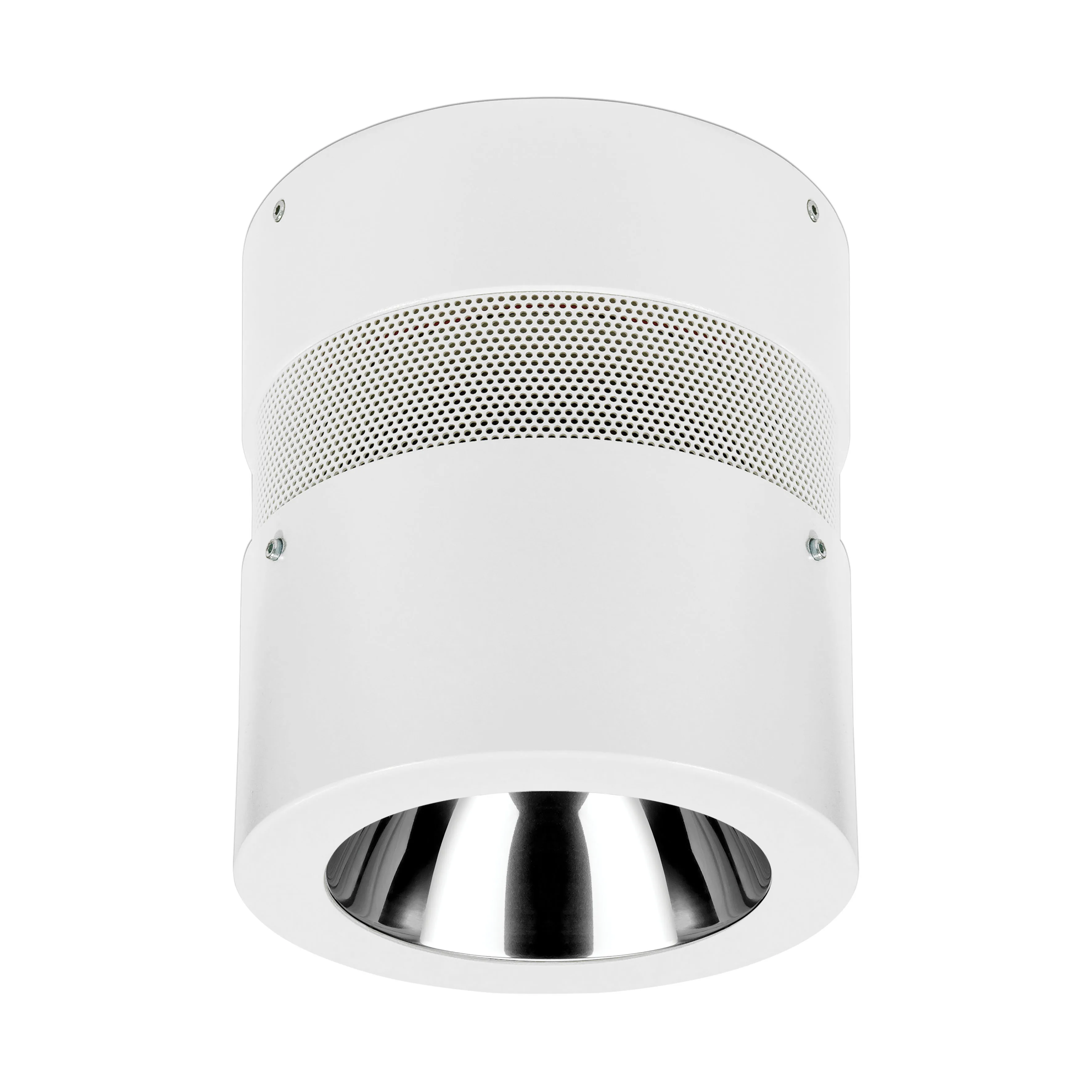Optima surface-mounted body and SP40 reflector on a white background