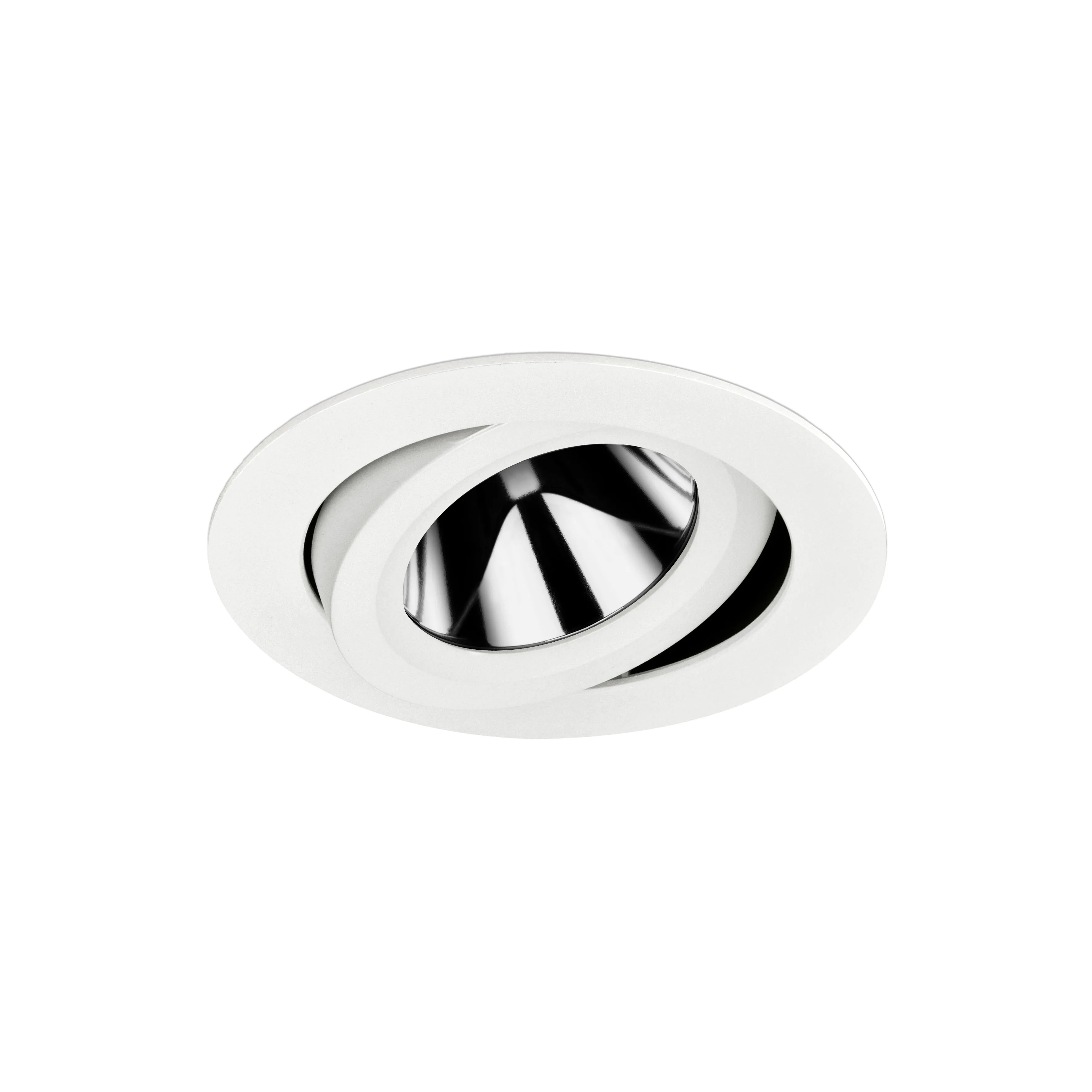 Pivot adjustable downlight with specular reflector