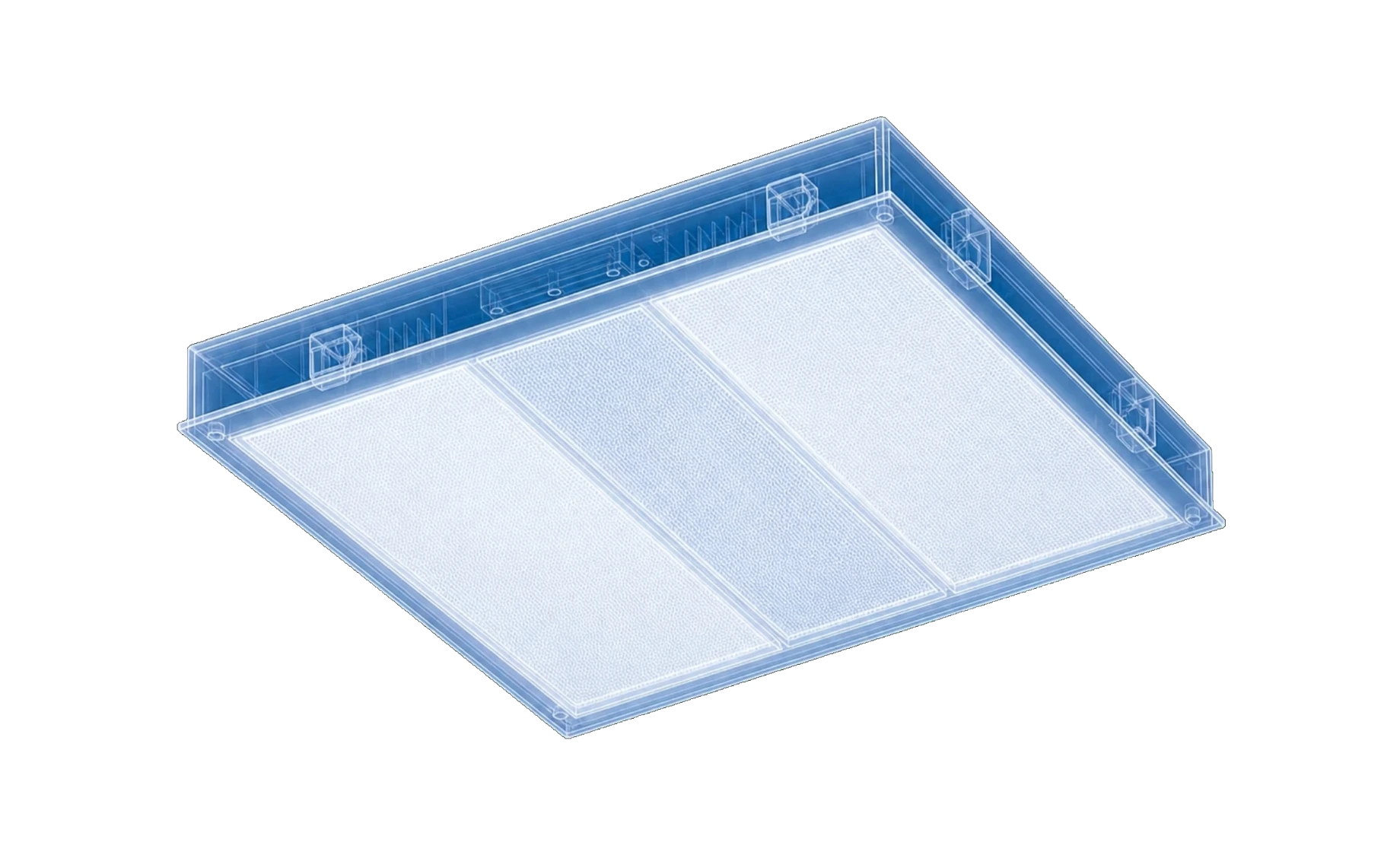 Scroll controlled LED panel assembly animation