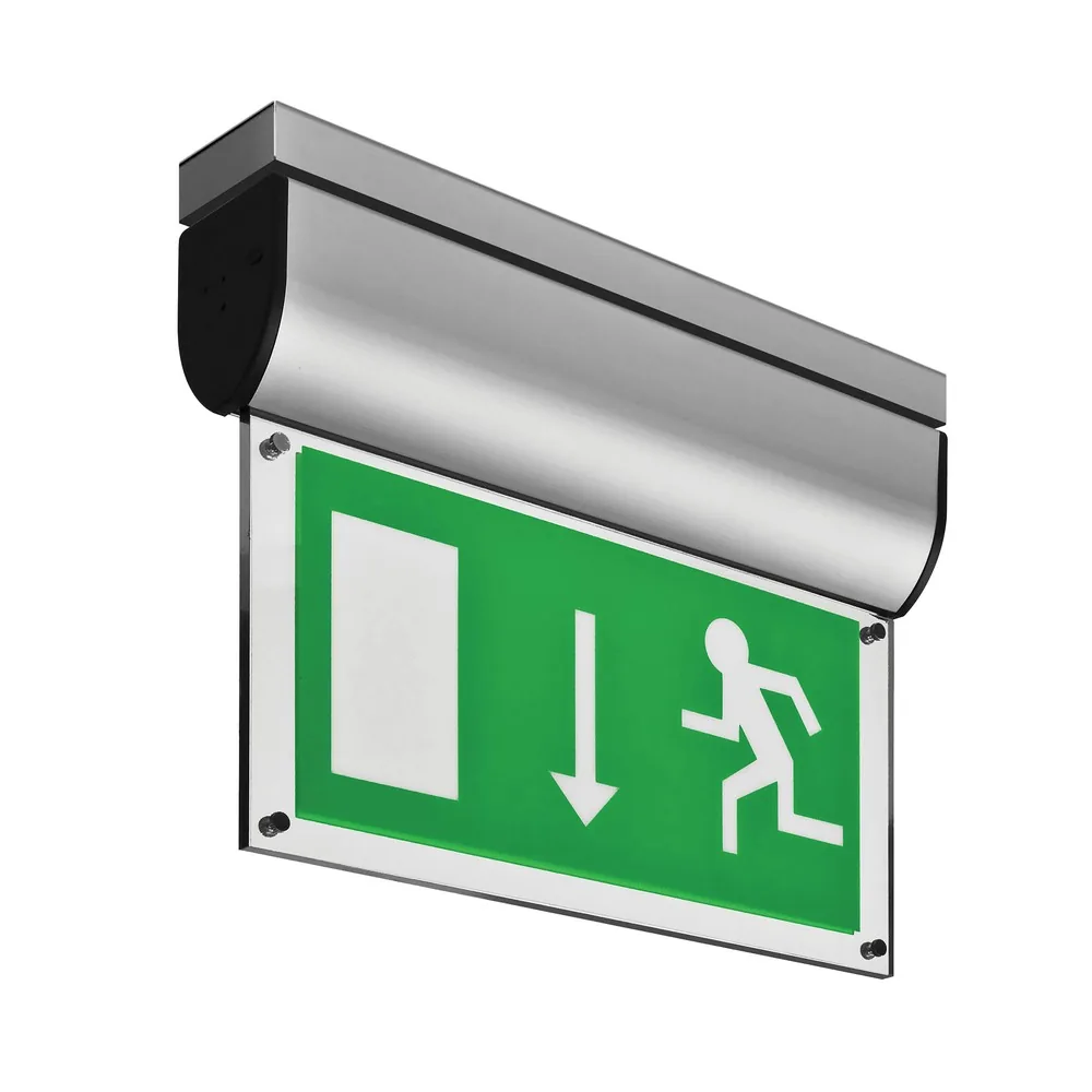 Ceiling-Mounted Exit Sign body and mounting reference
