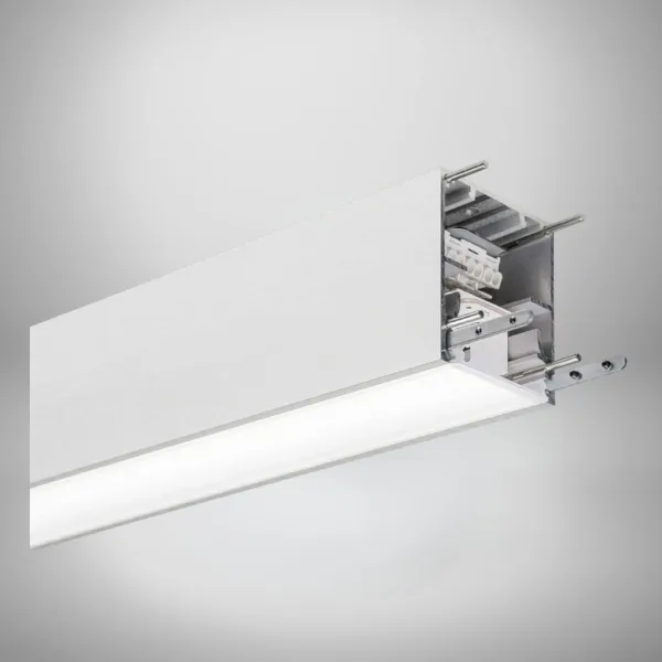 Lumenline white linear body with colour-matched infill