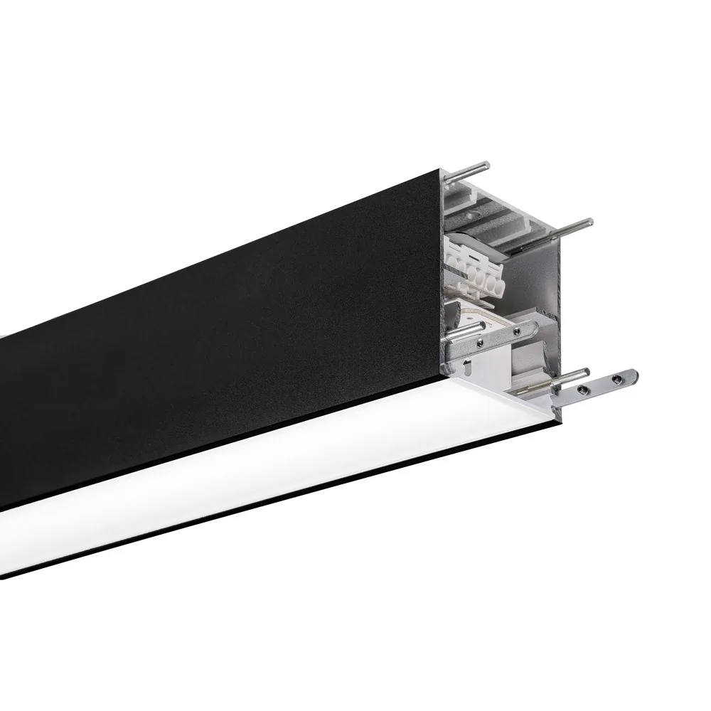 Lumenline black body finish on a continuous linear section