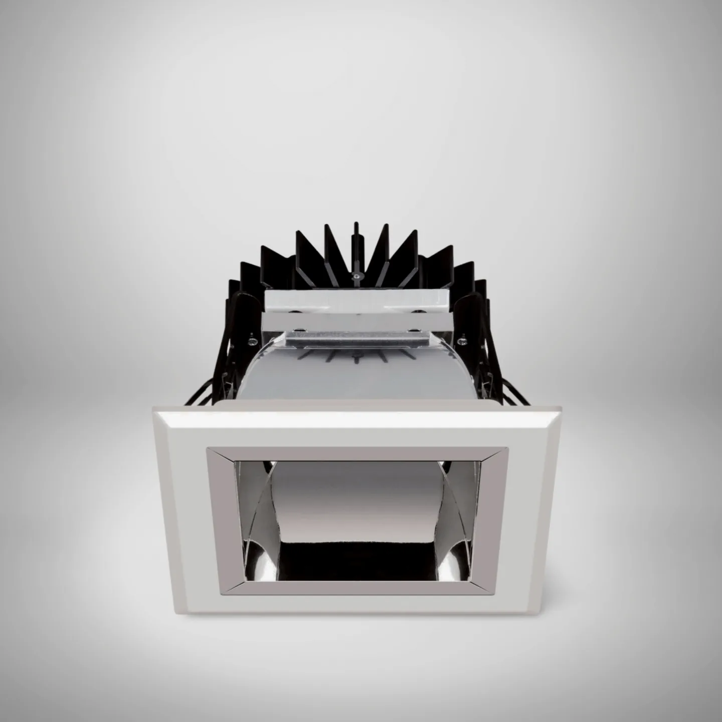 Opti square downlight body and mounting reference