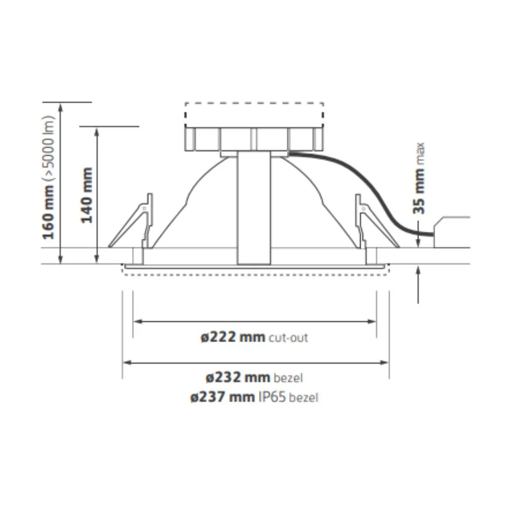 Void low-glare architectural LED downlight on a clean white background