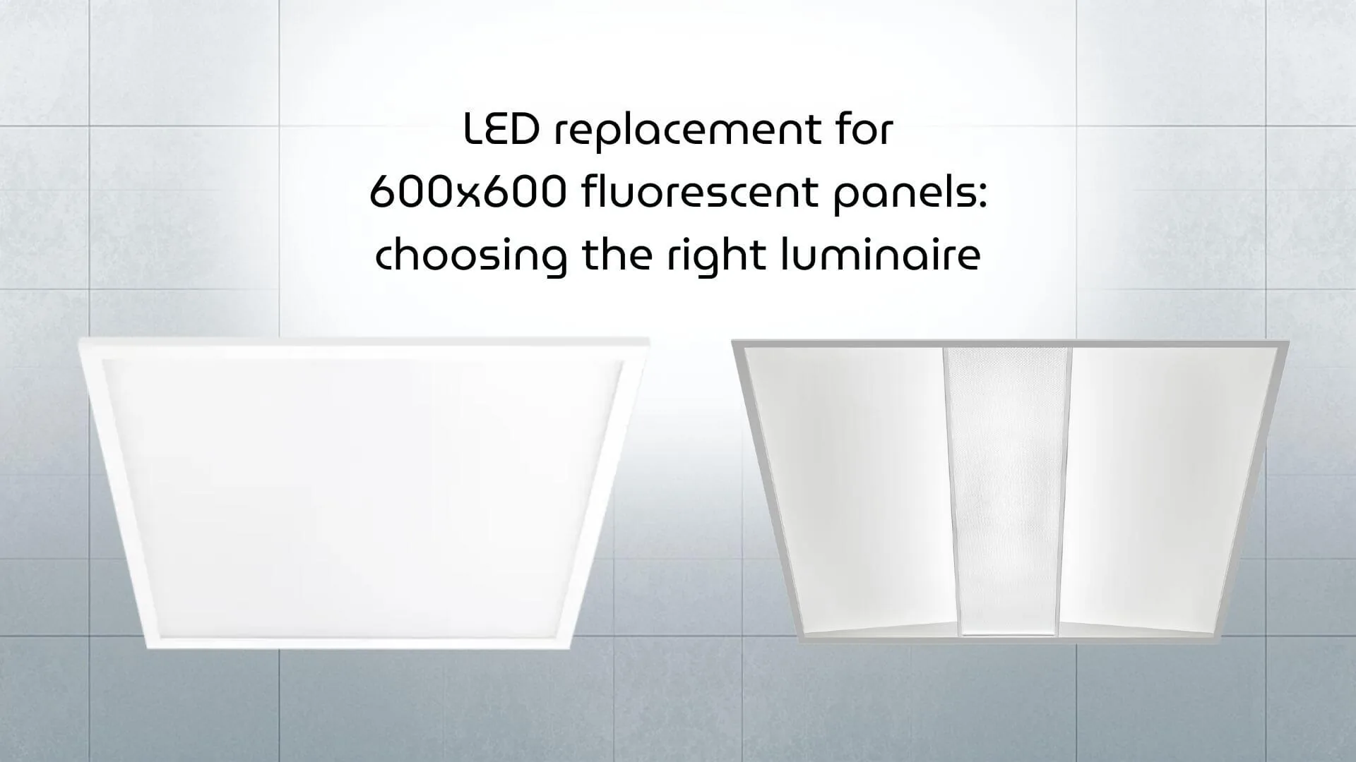 LED replacement for 600x600 fluorescent panels