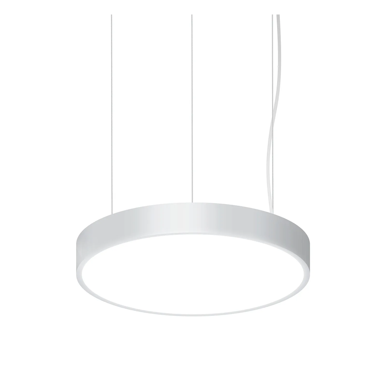 Radiant ring LED pendant light on a clean white background