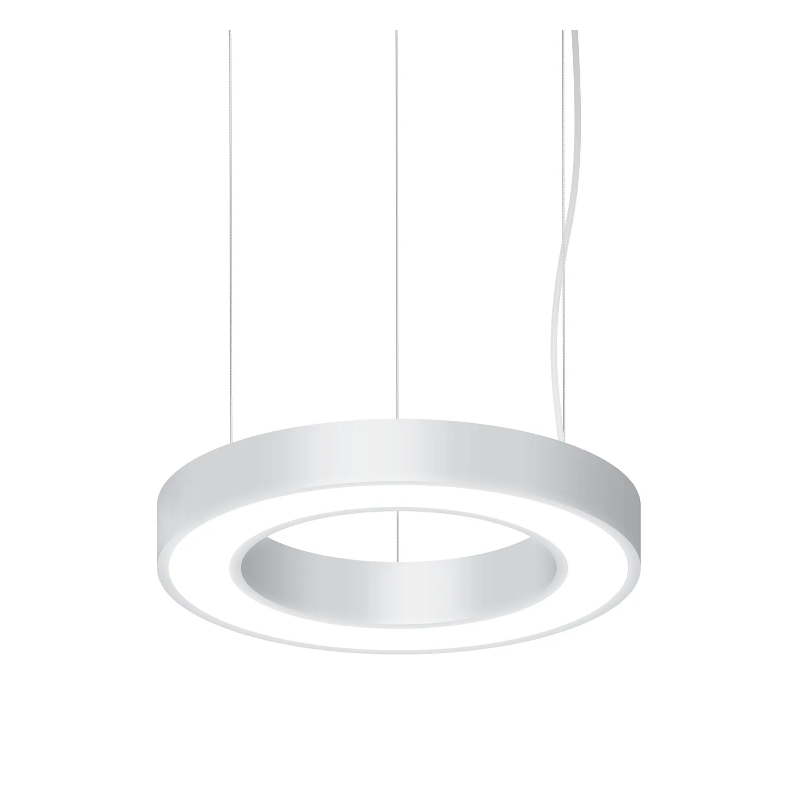 Solace circular pendant LED luminaire on a clean white background