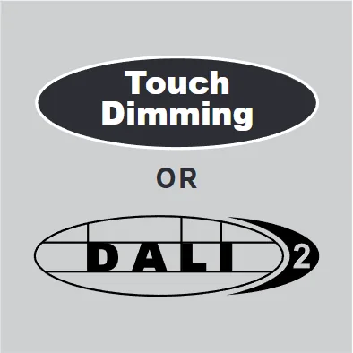 Touch dimming or DALI control gear option /T+DALI