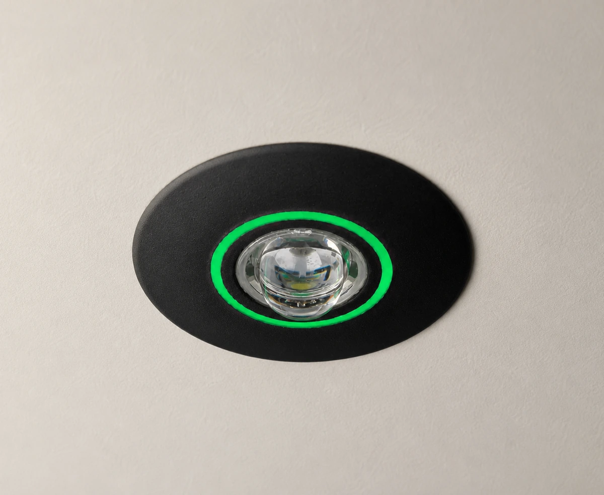 Beacon shown in a commercial lighting application