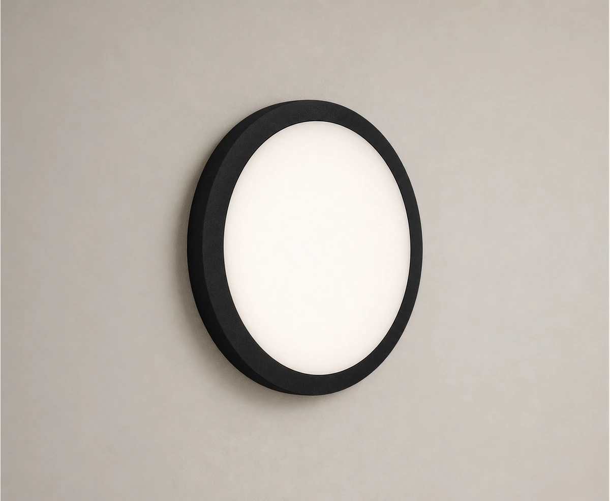 Circular bulkhead installed on a commercial wall
