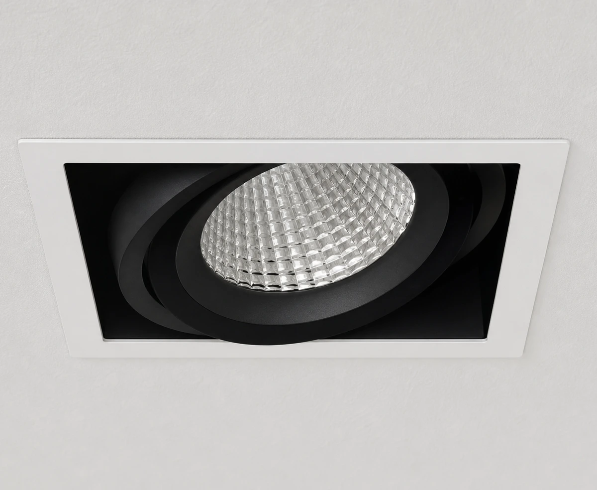 Frame shown in a commercial lighting application