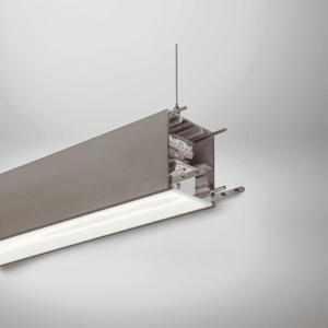 Line 173 Continuous LED Linear Lighting System suspended grey