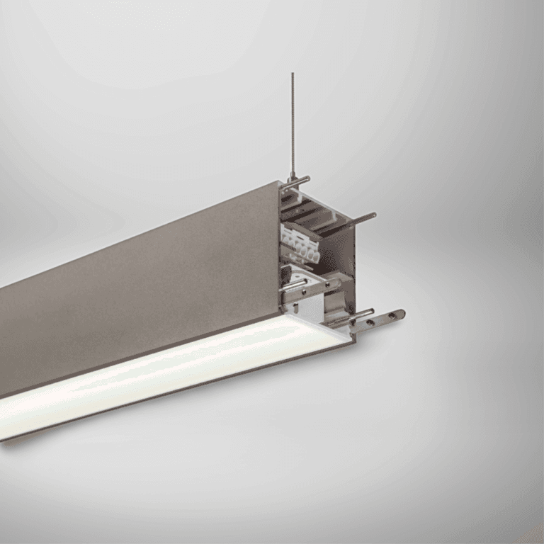 Line 173 Continuous LED Linear Lighting System suspended grey