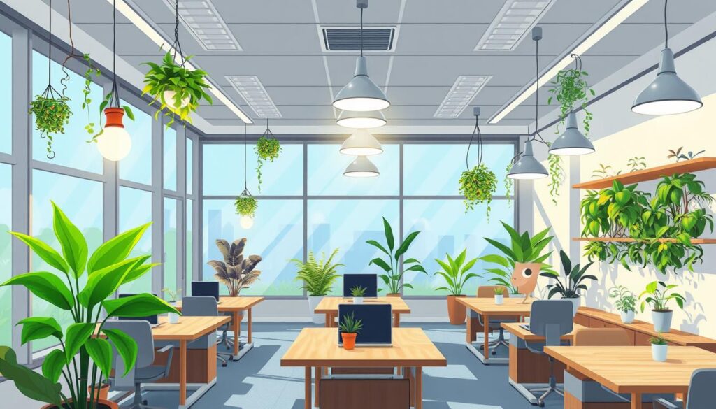 biophilic lighting concepts for offices