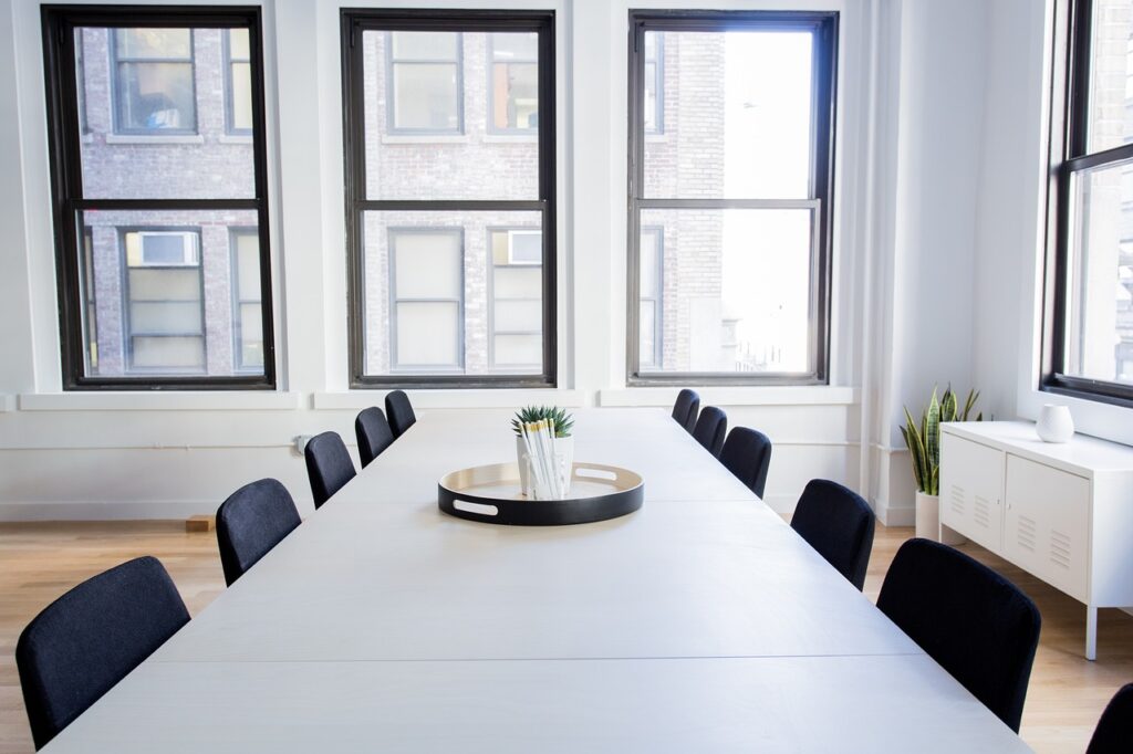 chairs, empty, office, room, table, windows, furniture, meeting room, conference room, interior design, minimalist, minimalistic, interior decoration, office, office, office, office, office-2181916.jpg
