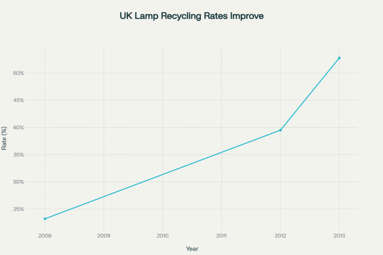uk lighting recycling rates improving